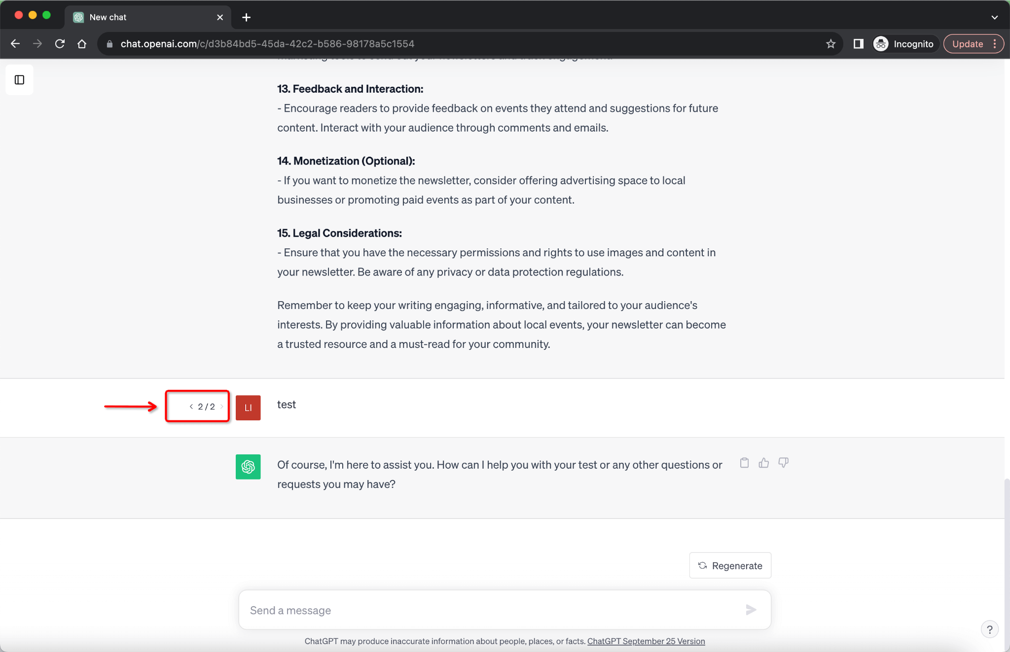 ChatGPT Edit Prompt Times Check