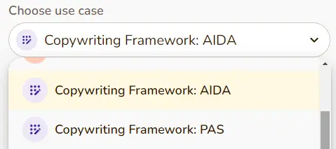 Rytr Copywriting Framework AIDA PAS