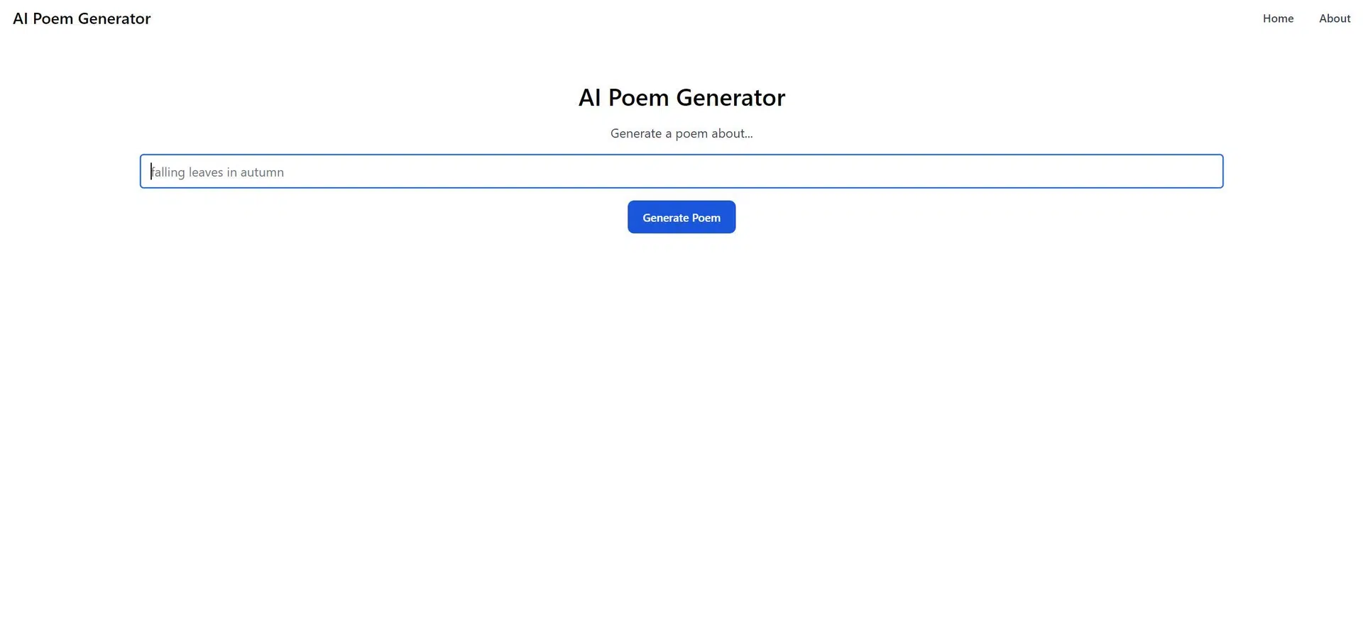 AI Poem Generatorwebsite picture