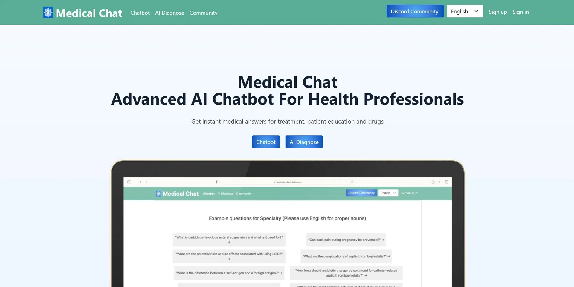 Medical Chatwebsite picture