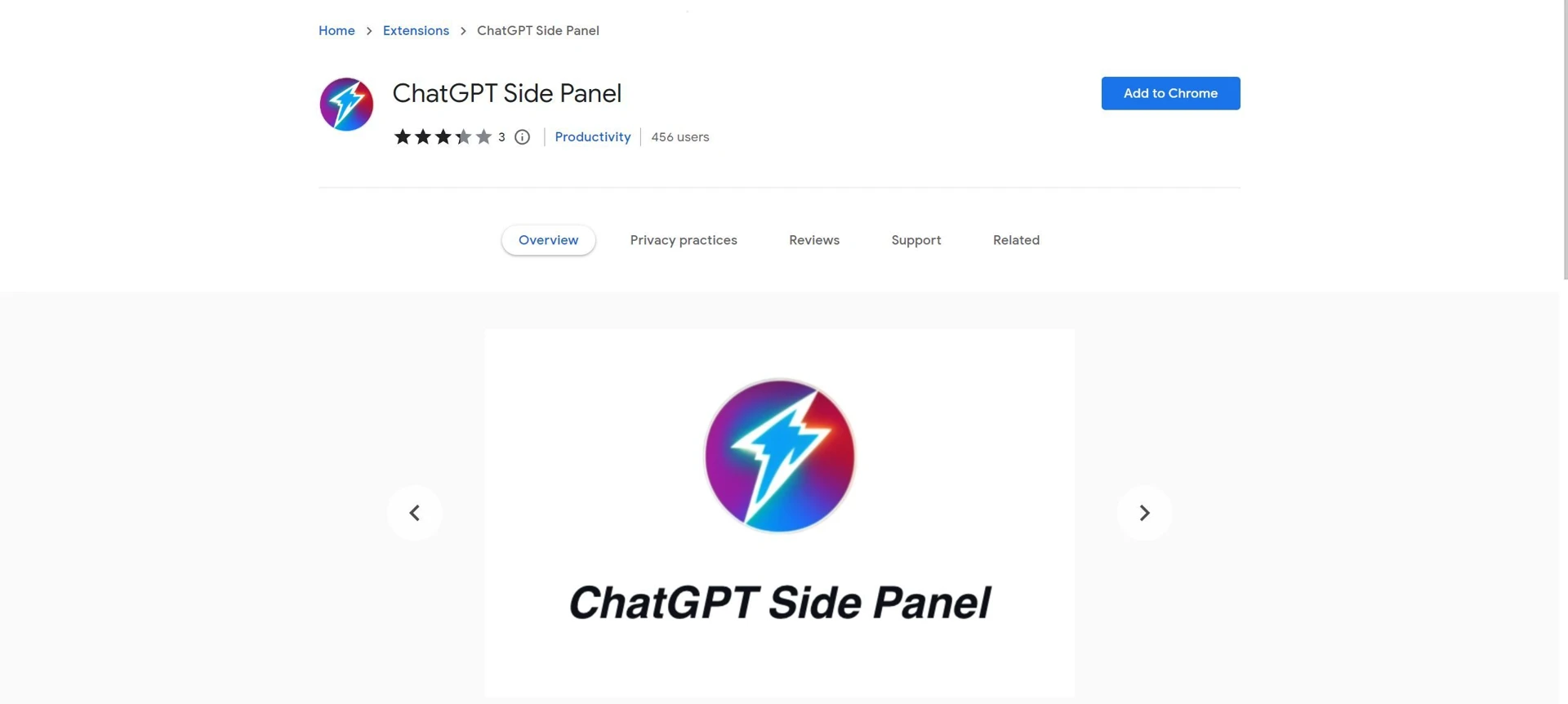 ChatGPT Side Panelwebsite picture