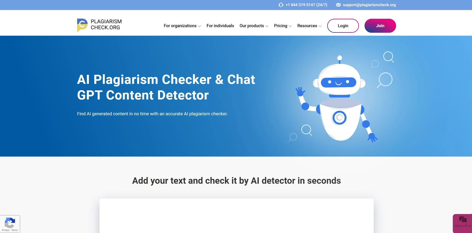 AI Plagiarism Checkerwebsite picture