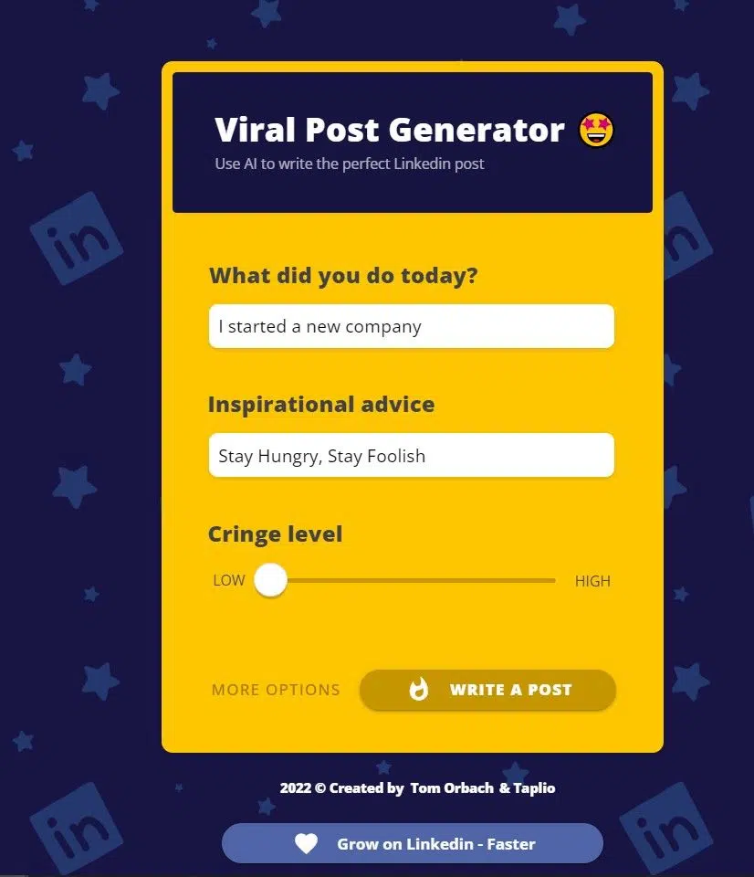 Viral Post Generatorwebsite picture