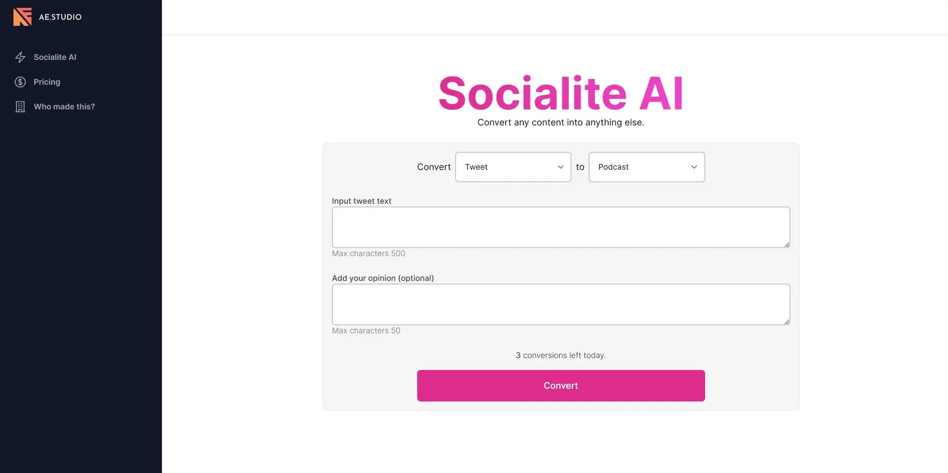 Socialite AIwebsite picture