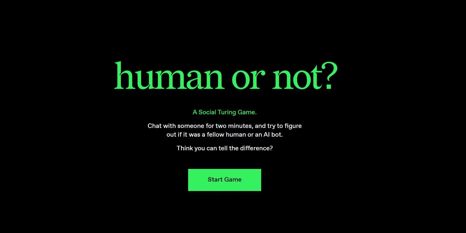 Human or Not?website picture