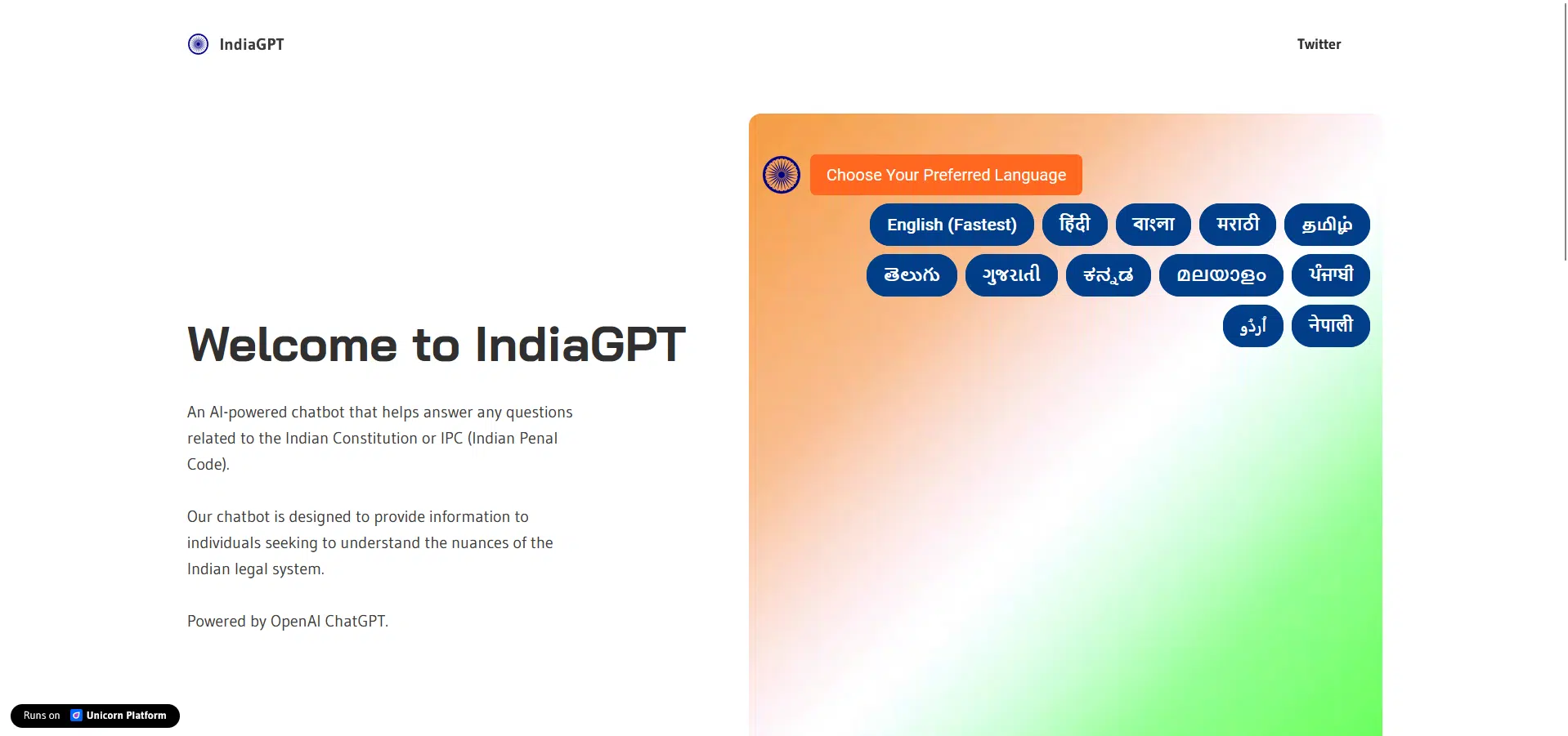 IndiaGPTwebsite picture