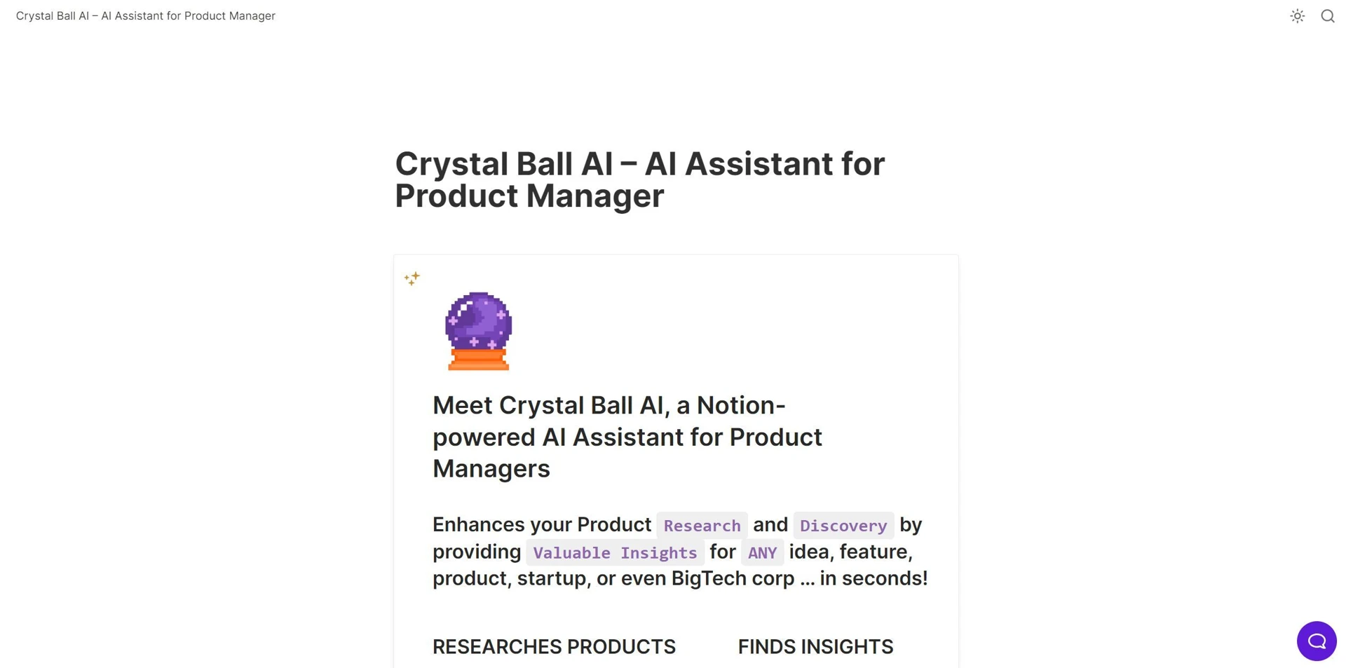 Magic Crystal Ballwebsite picture