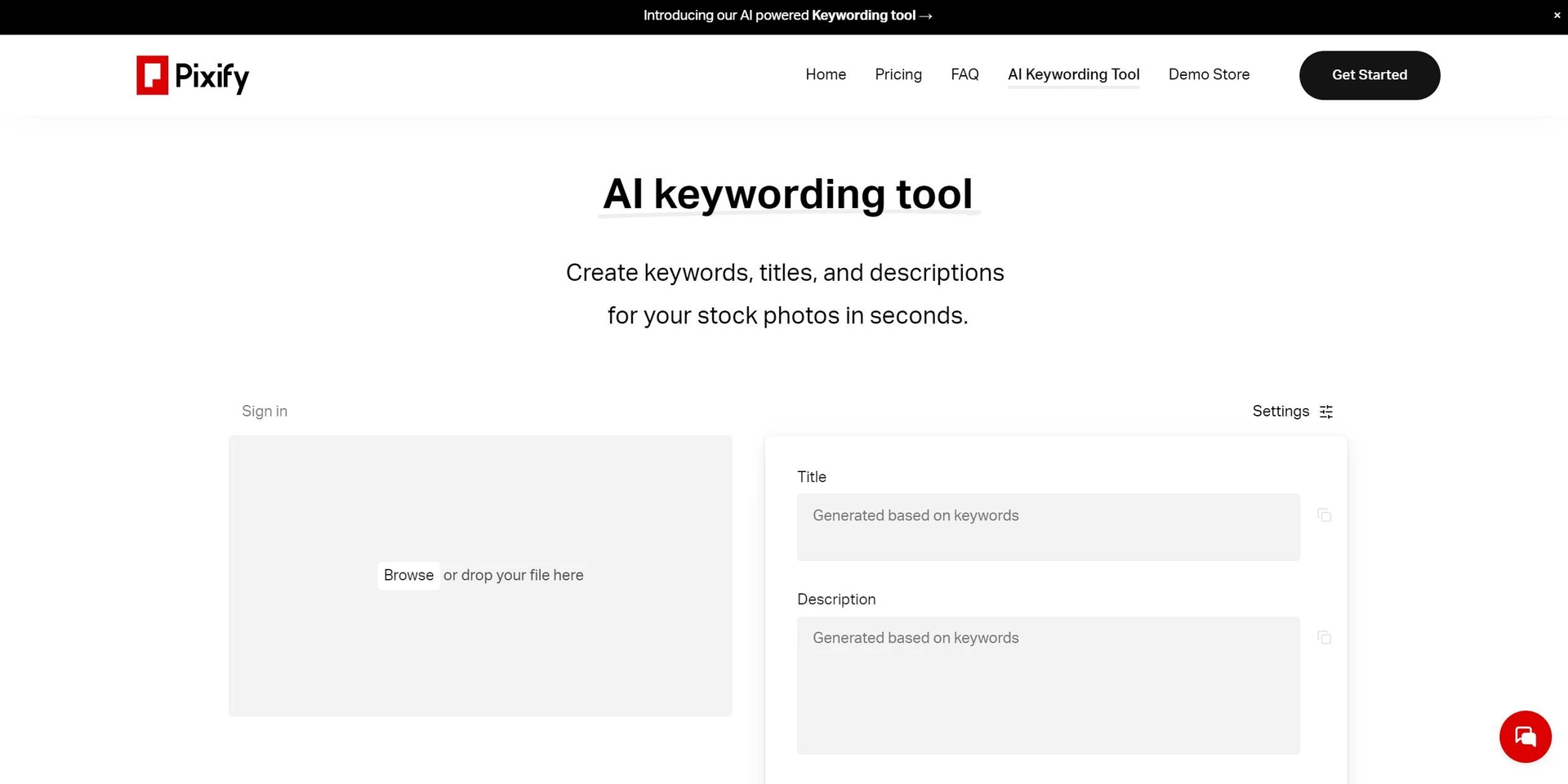 AI Keywording Toolwebsite picture