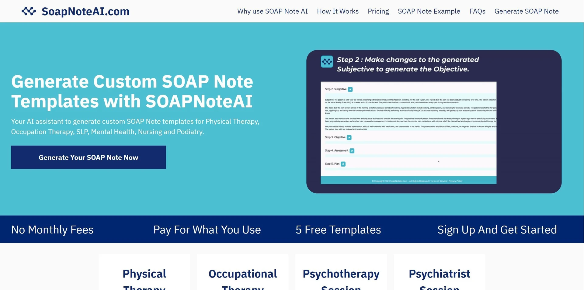 SOAP Note AIwebsite picture