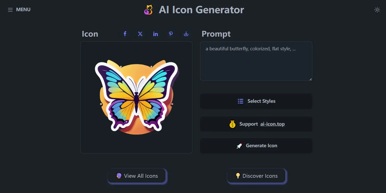AI Icon Generatorwebsite picture