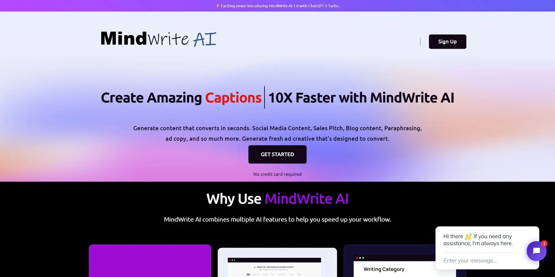 Mindwrite Aiwebsite picture