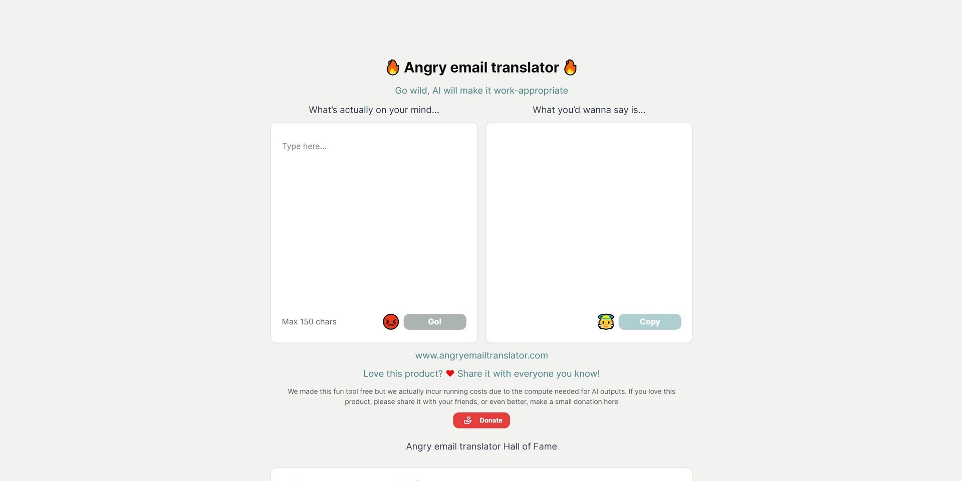 Angry Email Translatorwebsite picture