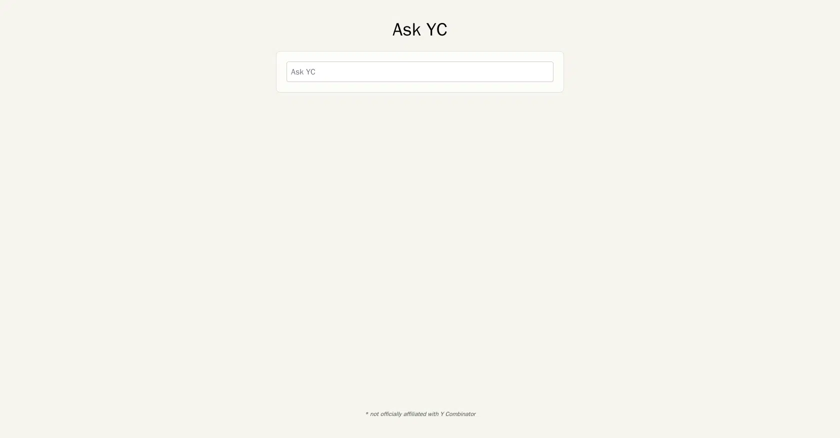 Ask YCwebsite picture