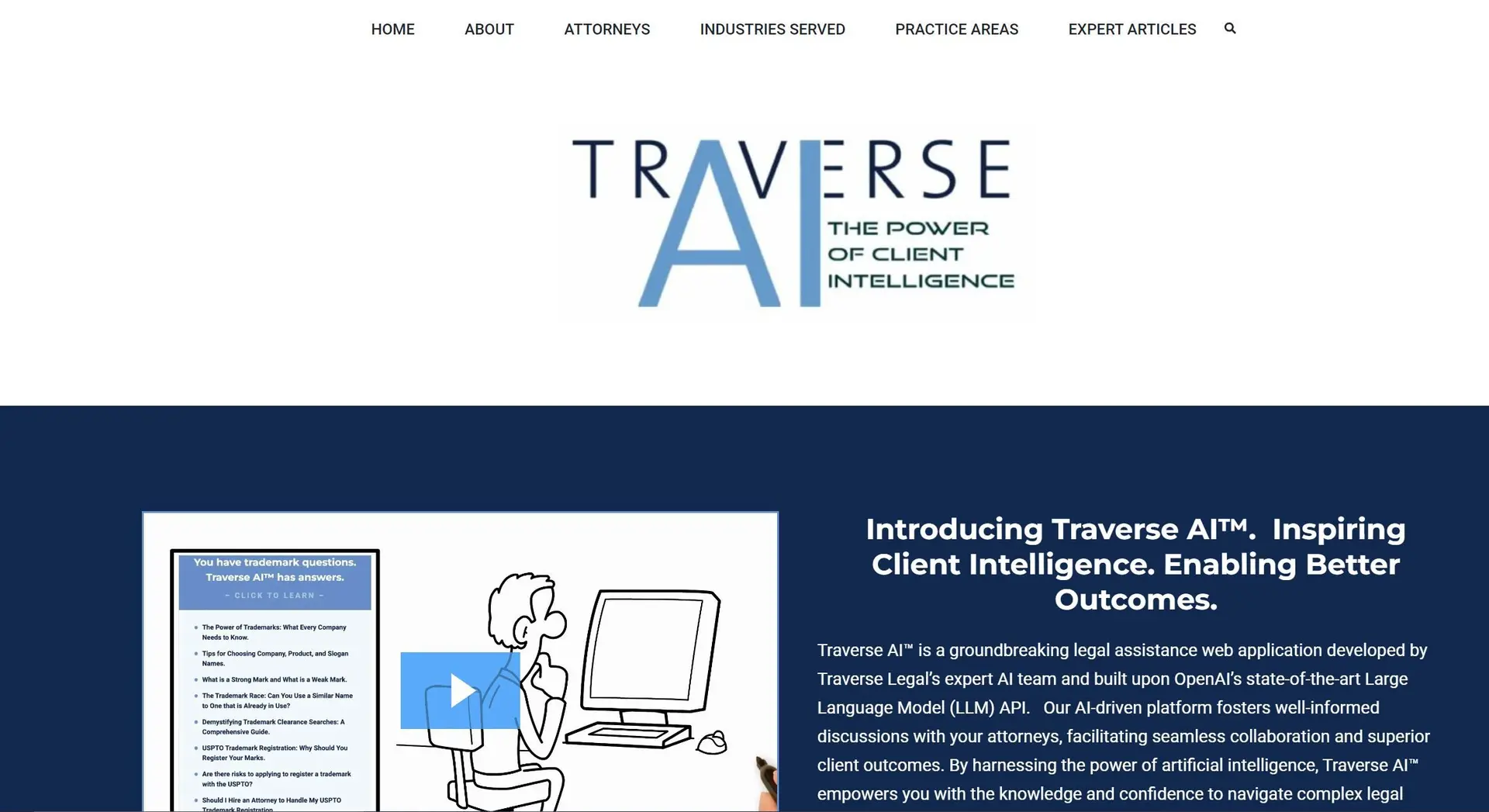 Traverse AI™website picture
