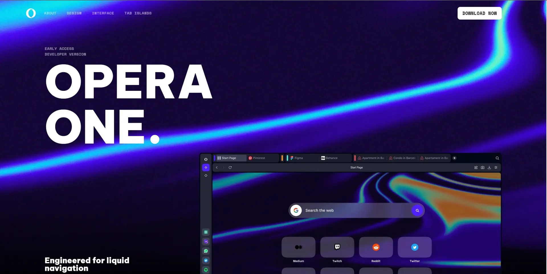 Opera One Browserwebsite picture