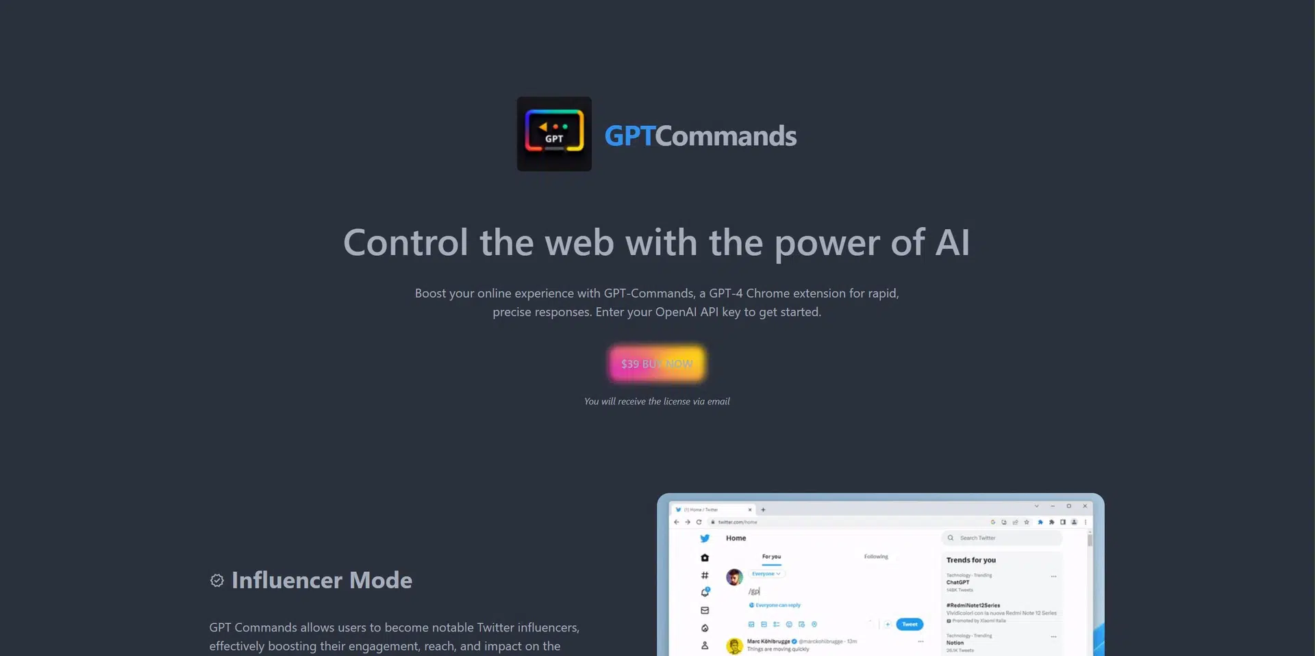 GPT Commandswebsite picture