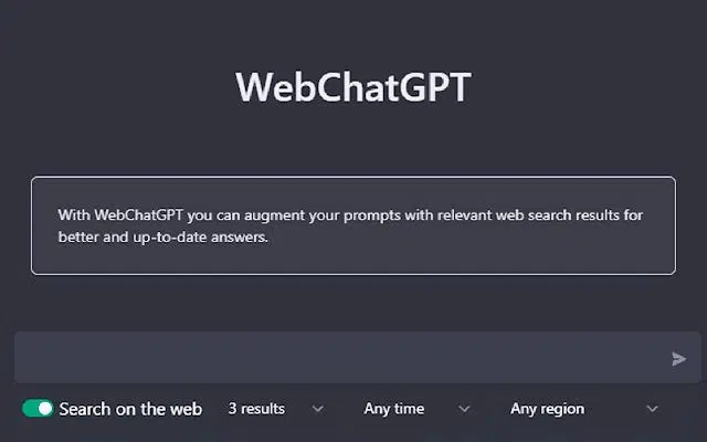 WebChatGPTwebsite picture