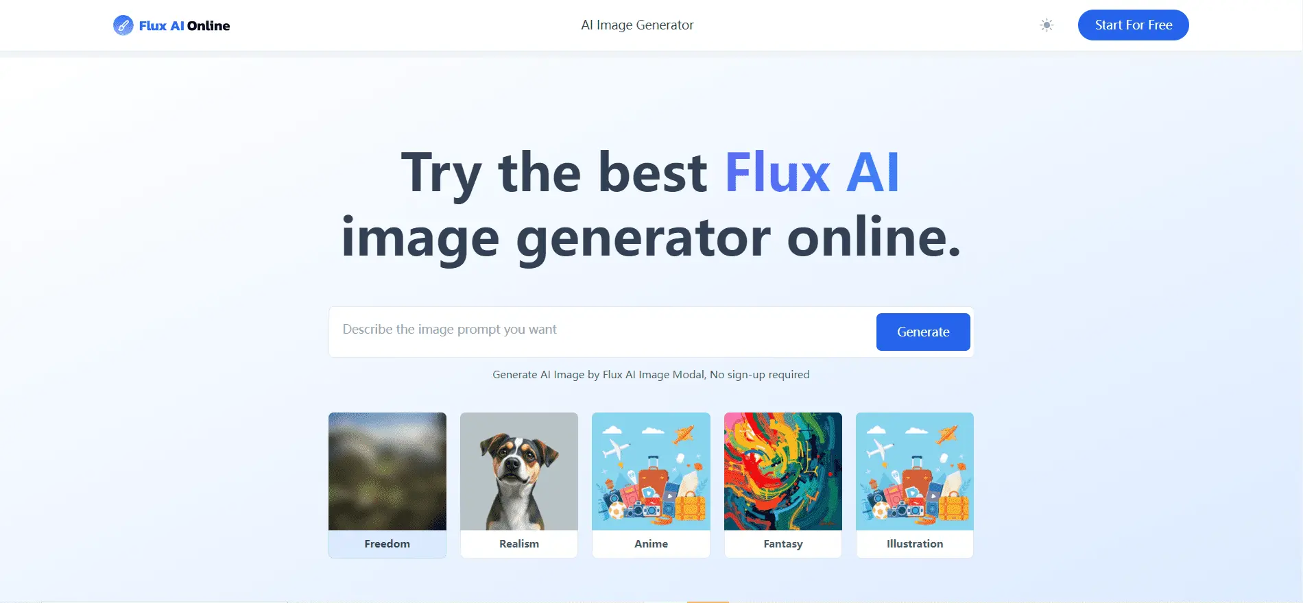 Flux AI Webwebsite picture