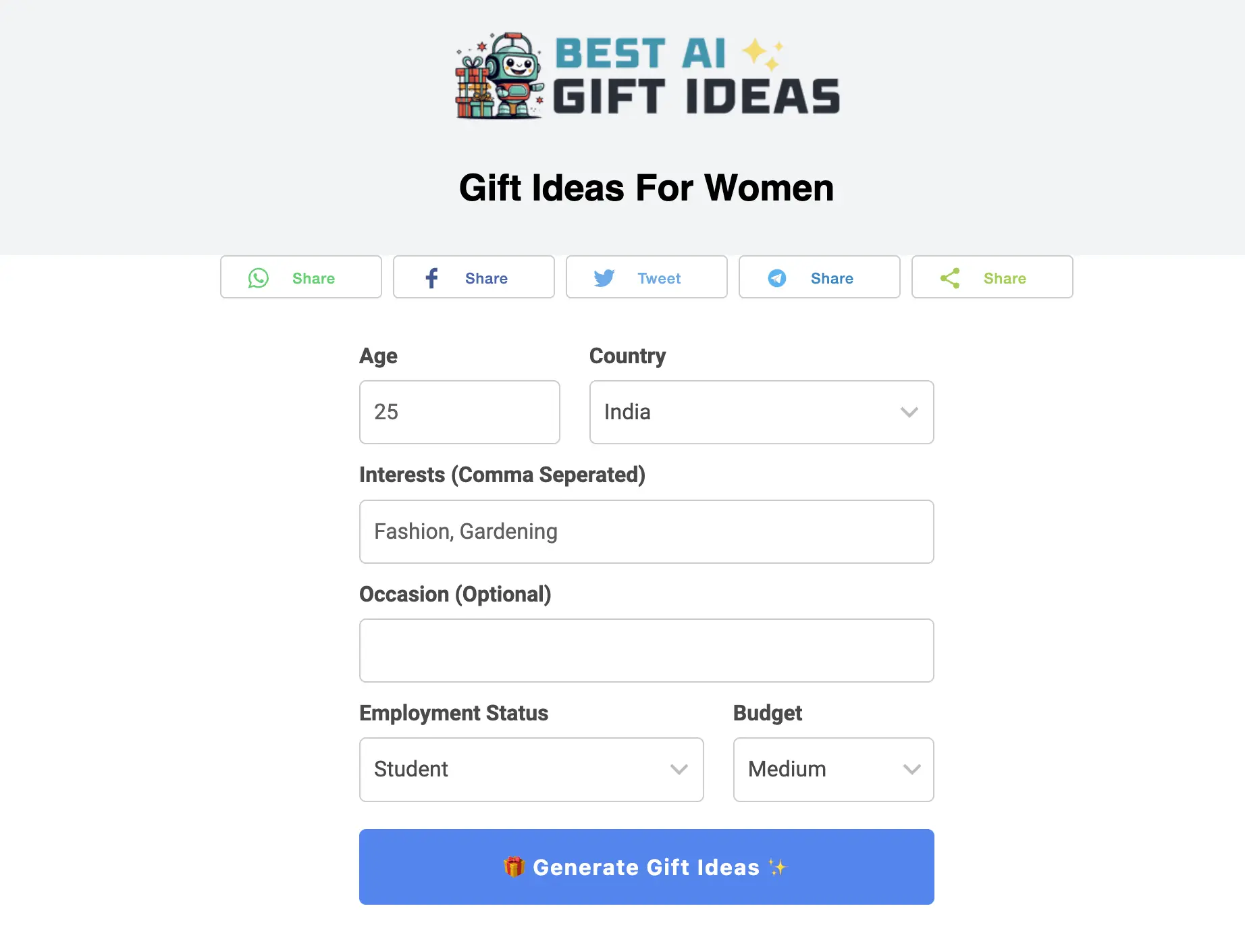 Best AI Gift Ideaswebsite picture