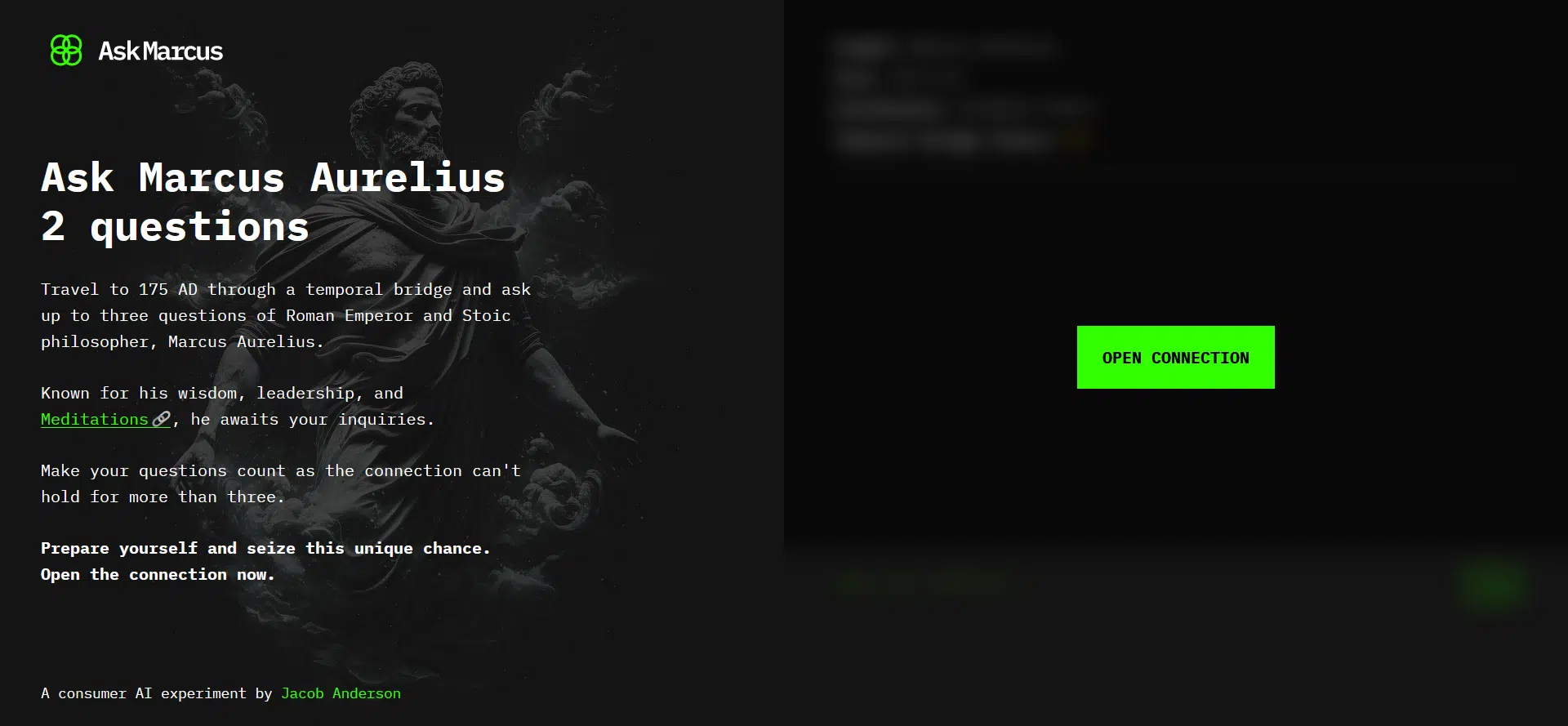 Ask Marcus Aureliuswebsite picture