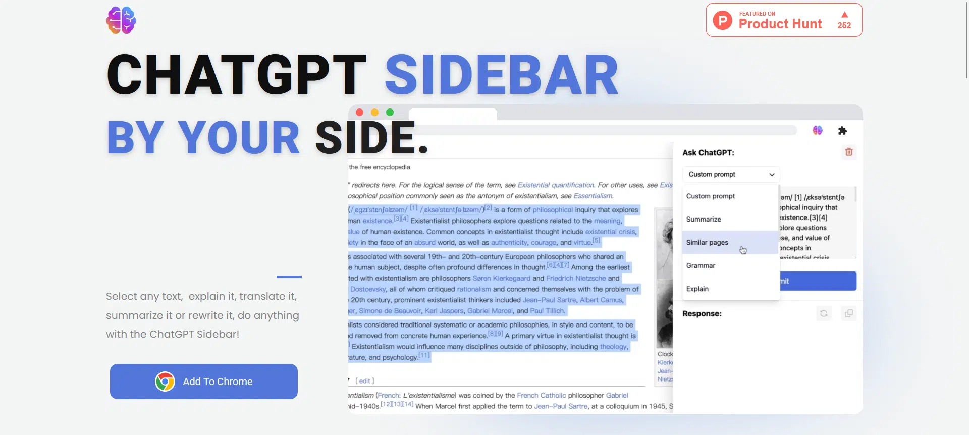 ChatGPT Sidebarwebsite picture