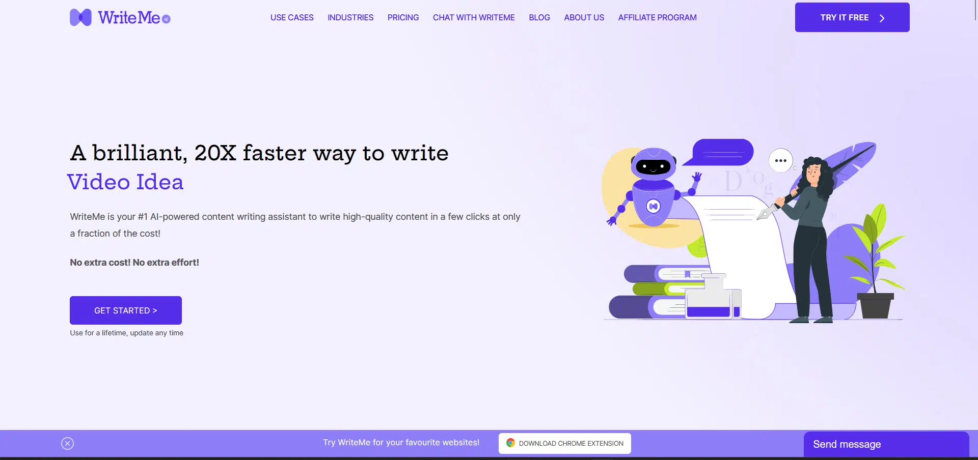 WriteMeAIwebsite picture